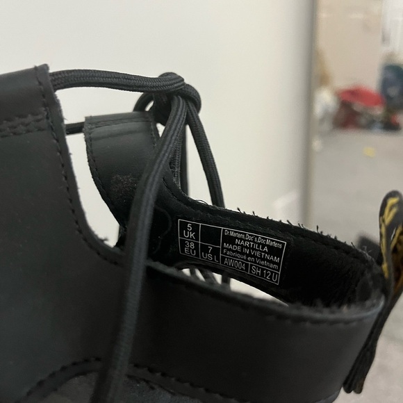 Dr. Martens Black Strappy Leather Gladiator Sandals - Picture 3 of 5